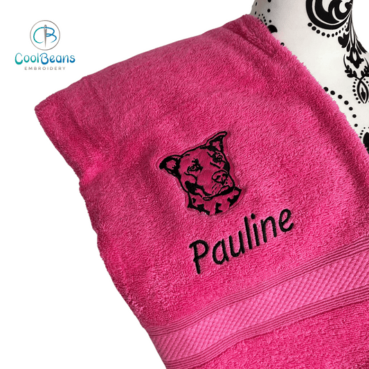 Dog Towels - Staffordshire Bull Terrier - Personalised