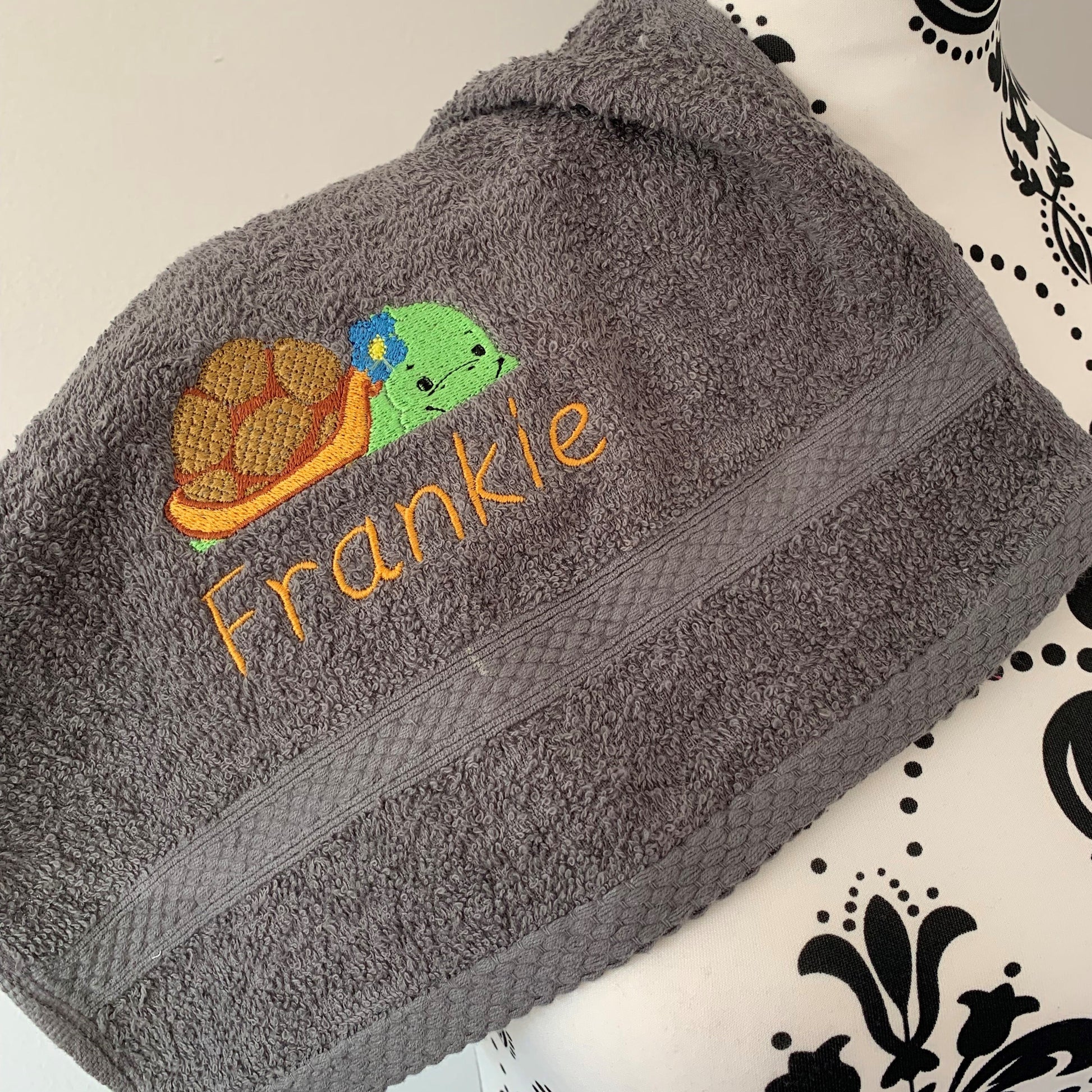 Tortoise B Towel - Personalised - Cool Beans Embroidery & Personalisation