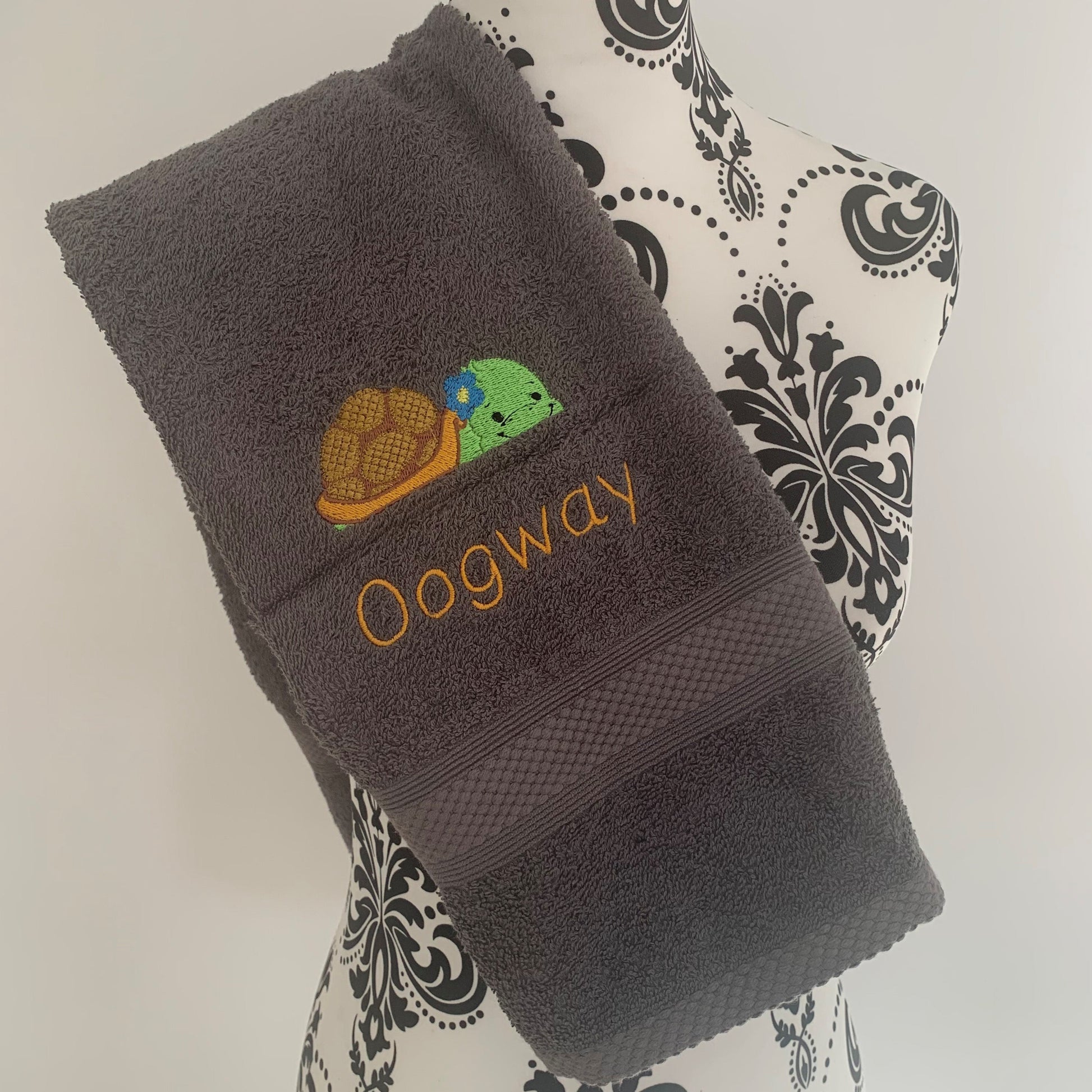 Tortoise B Towel - Personalised - Cool Beans Embroidery & Personalisation