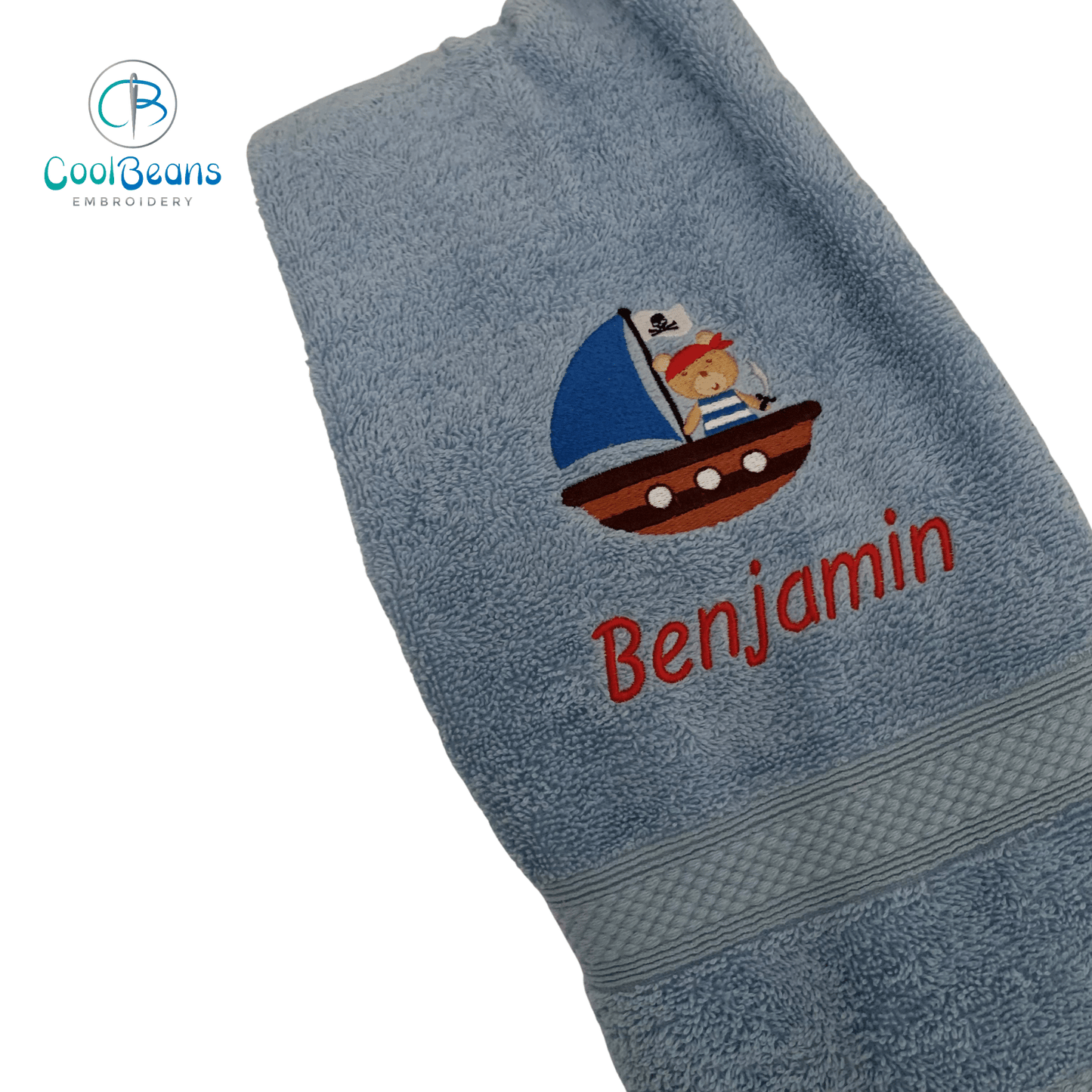 Teddy Pirate Towels - Personalised