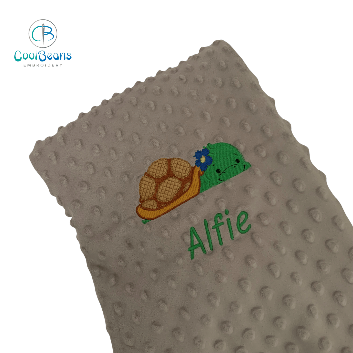 Tortoise B - Baby Bubble Blanket - Personalised