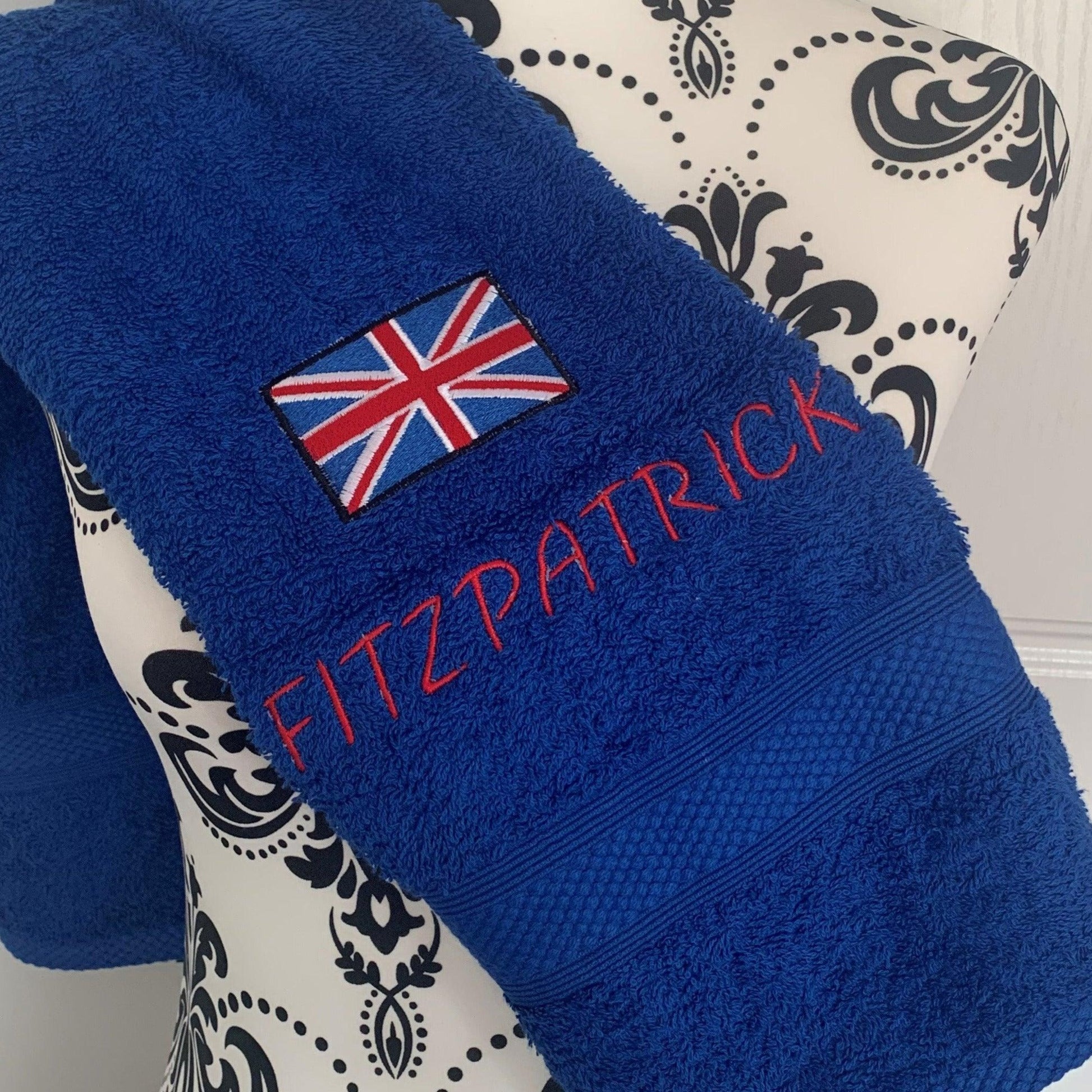 Union Jack Flag Towels - Personalised - Cool Beans Embroidery & Personalisation