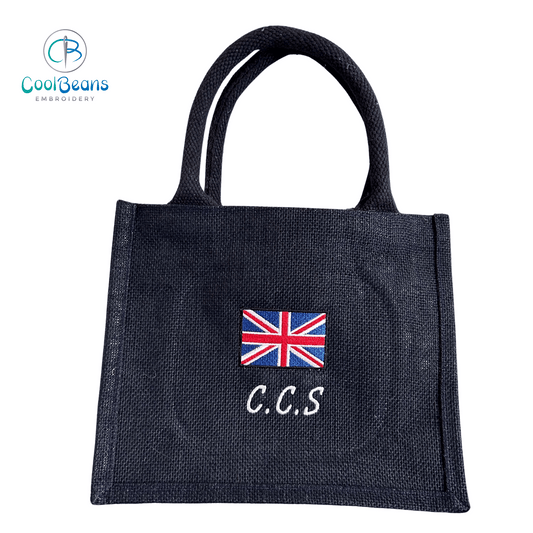 Union Jack Jute Gift Bag - Personalised