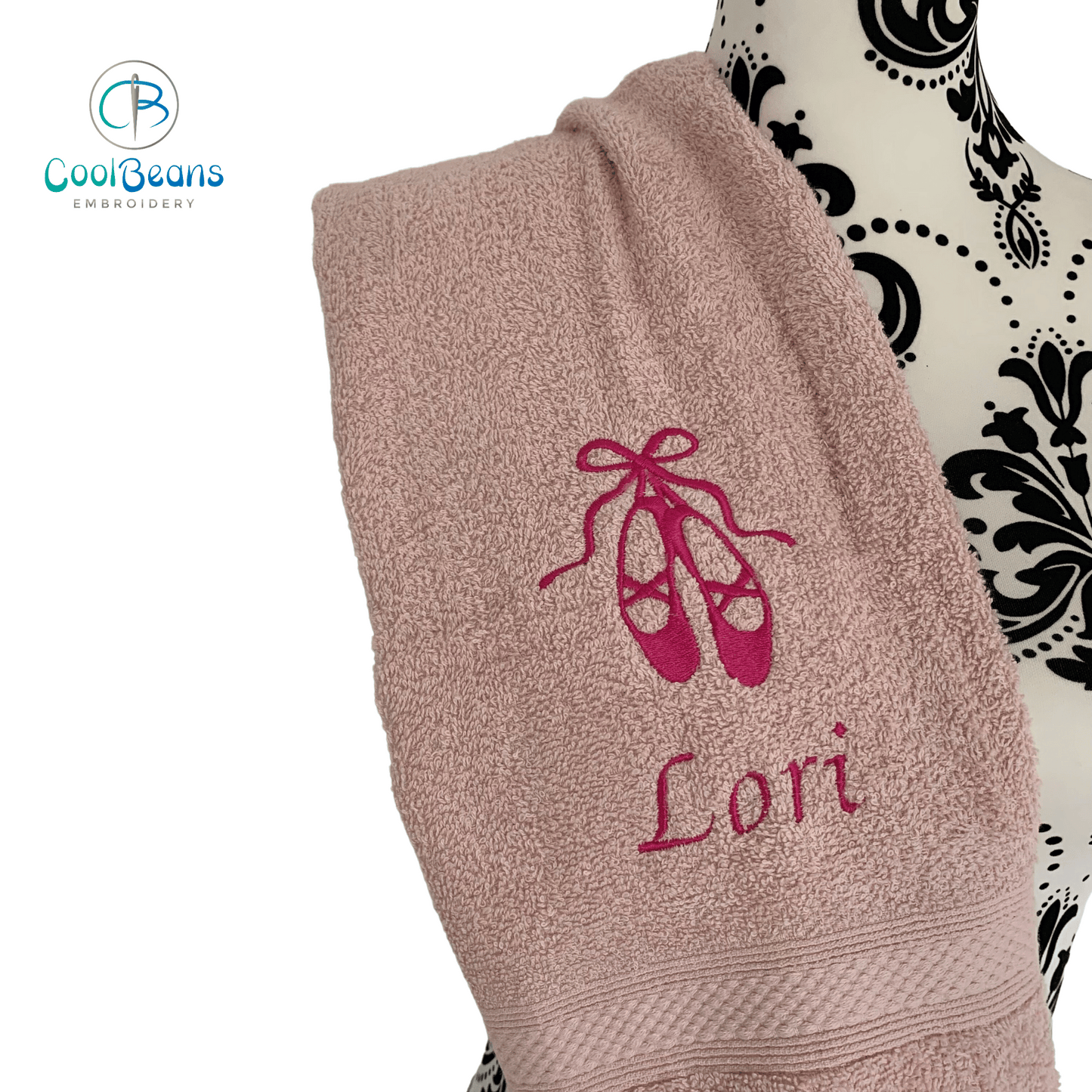 Ballet Shoes Dance Towels - Personalised - Cool Beans Embroidery & Personalisation