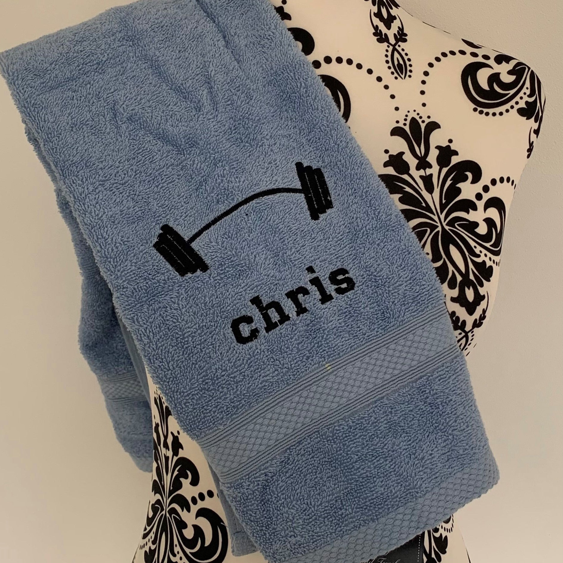 Gym - Barbell Towels - Personalised - Cool Beans Embroidery & Personalisation