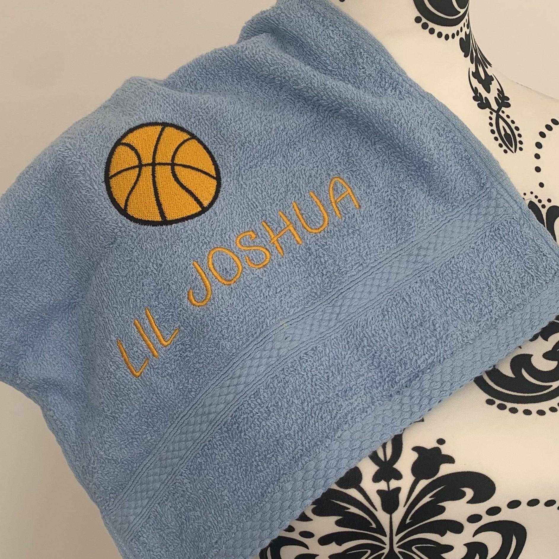 Basketball Ball Towels - Personalised - Cool Beans Embroidery & Personalisation