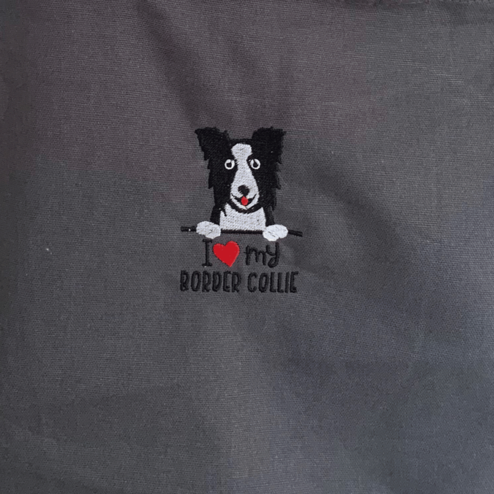 Border Collie Dogs Drawstring Gym Bag - Personalised - Cool Beans Embroidery & Personalisation