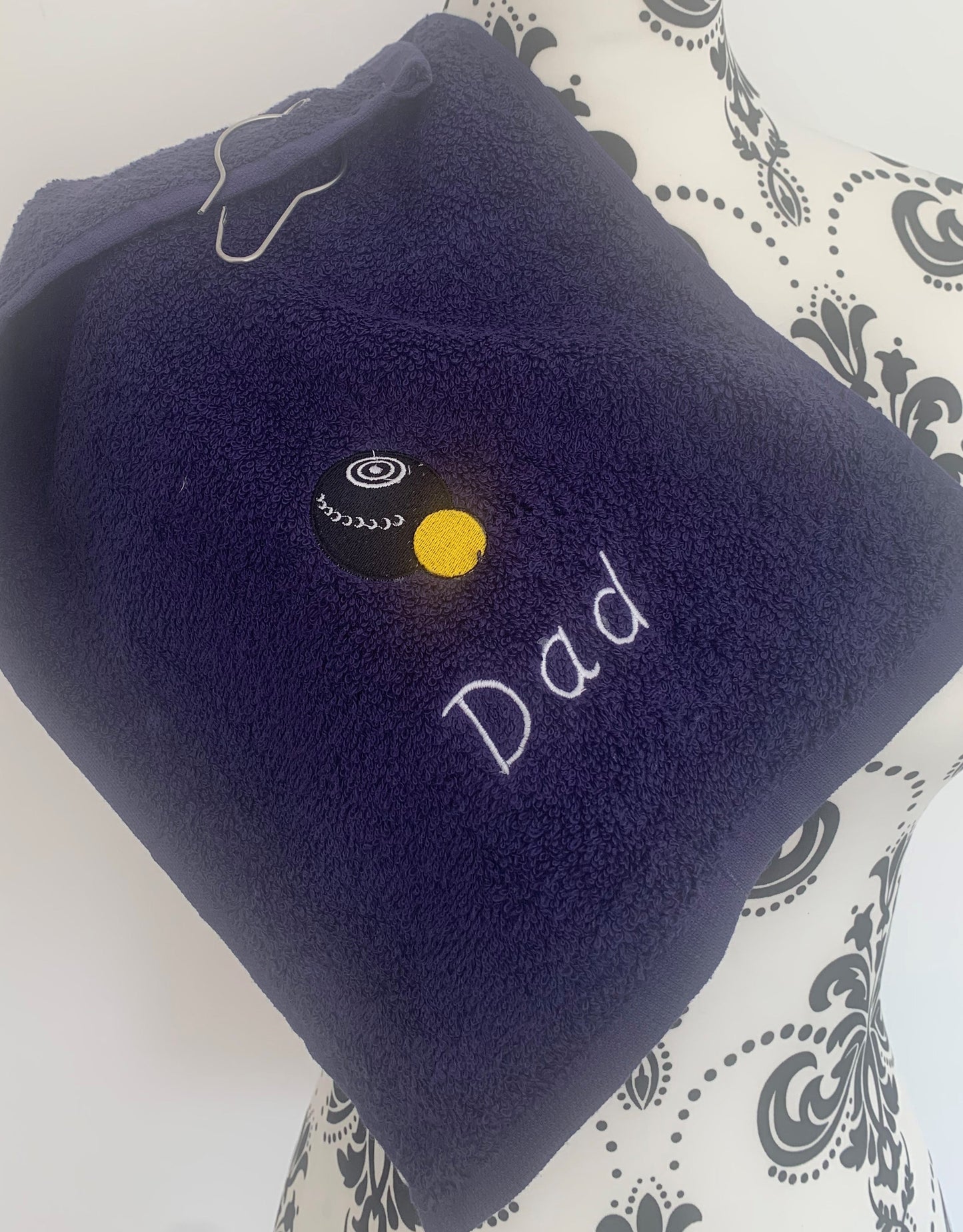 Bowls - Lawn Bowls Towel - Grommet & Hook - 550gsm - Personalised - Cool Beans Embroidery & Personalisation