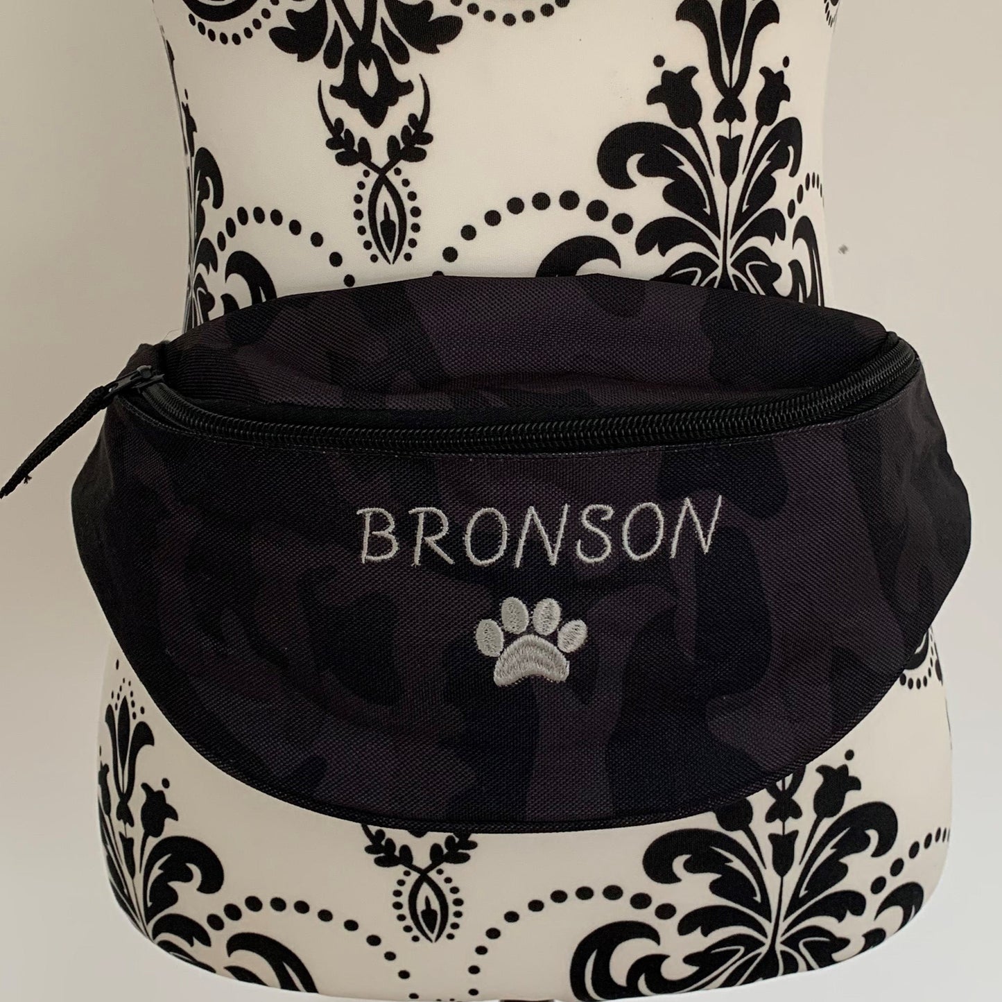 Dog Walking - Paw Print Belt Bag / 2 Zip Bumbag - Personalised - Cool Beans Embroidery & Personalisation