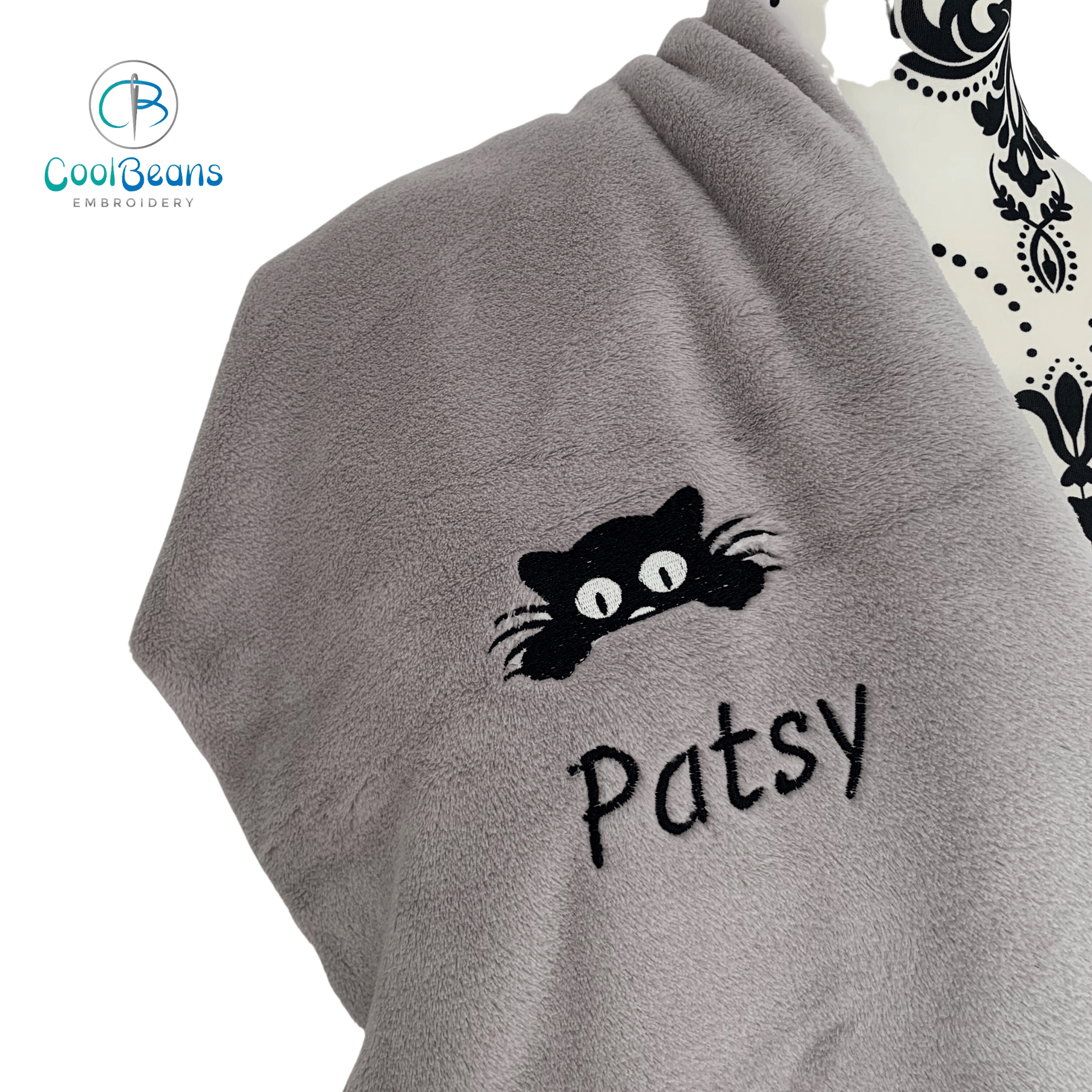 Pet Fleece Blanket - Cat / Kitten - Personalised - Cool Beans Embroidery & Personalisation
