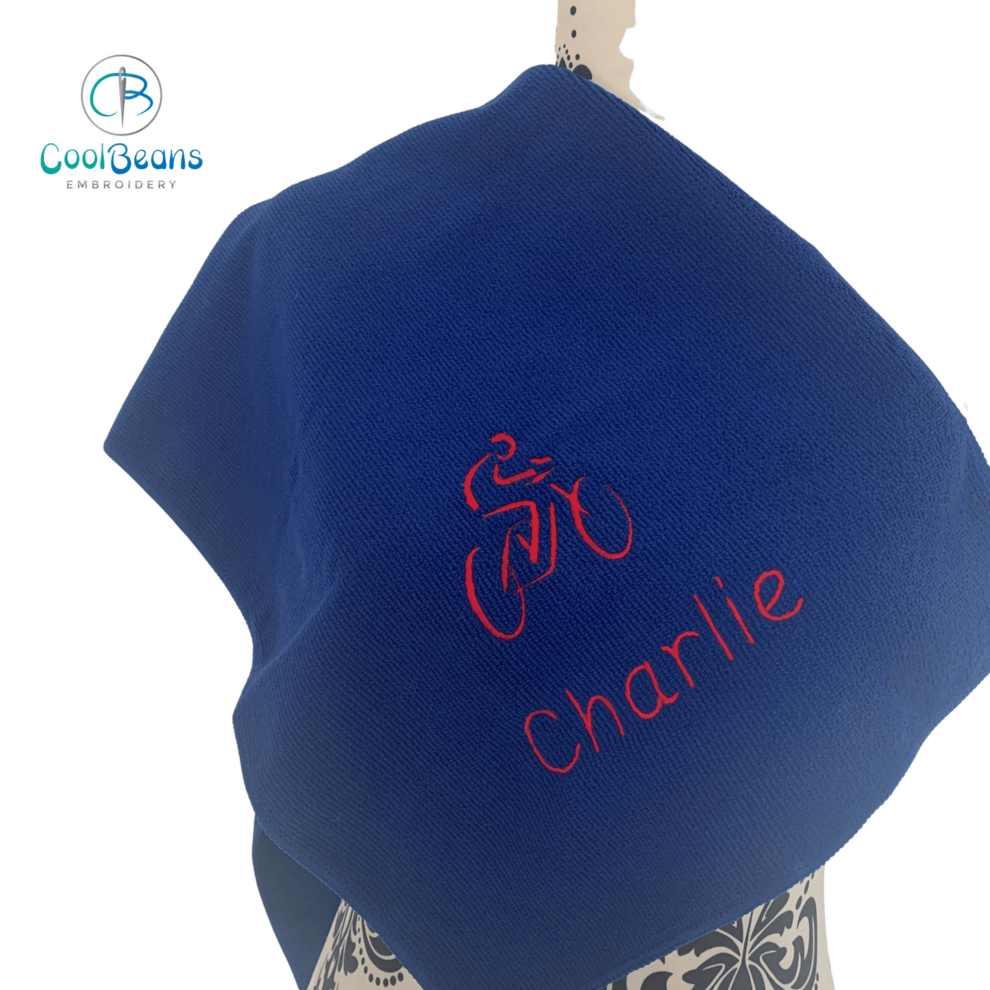 Sports - Cycling Microfibre Towel - Personalised - Cool Beans Embroidery & Personalisation