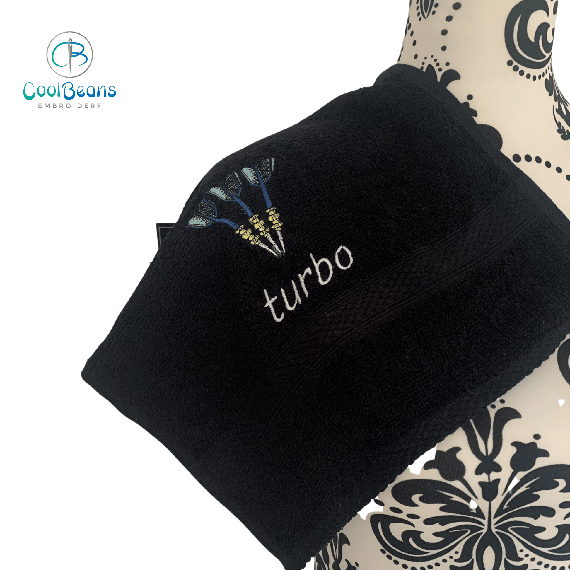Darts Towels - Personalised - Black