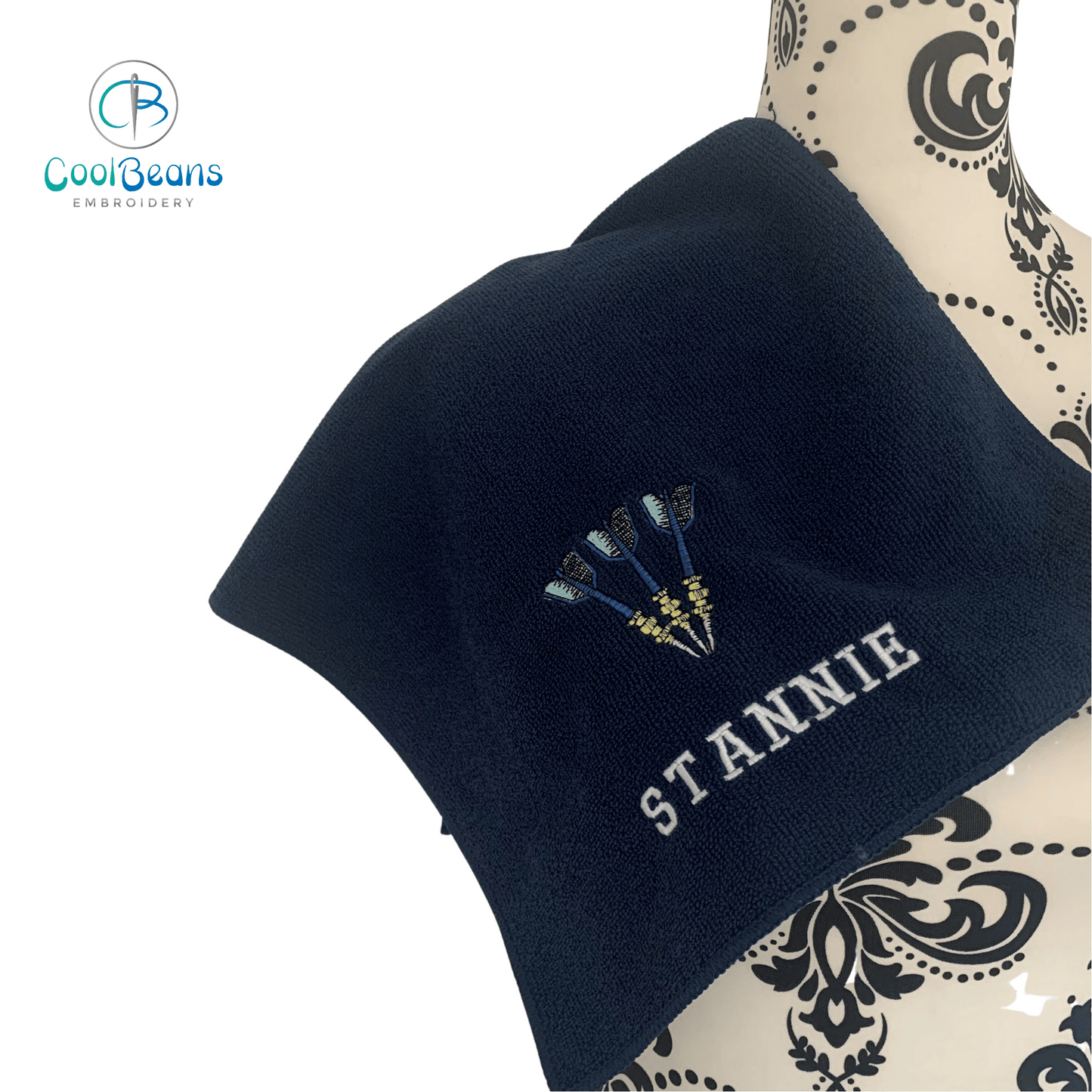 Sports - Darts Microfibre Towel - Personalised - Cool Beans Embroidery & Personalisation