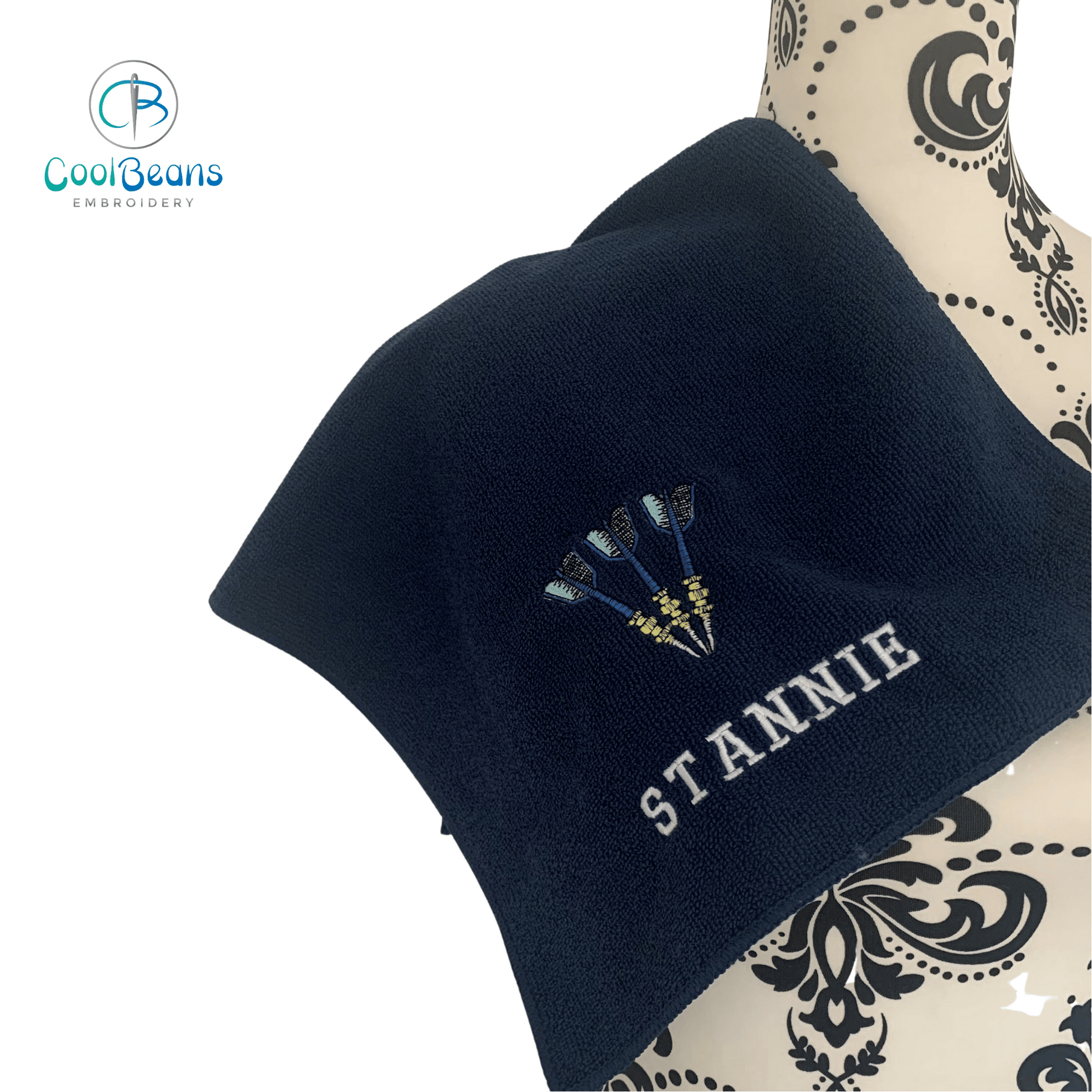 Sports - Darts Microfibre Towel - Personalised - Cool Beans Embroidery & Personalisation