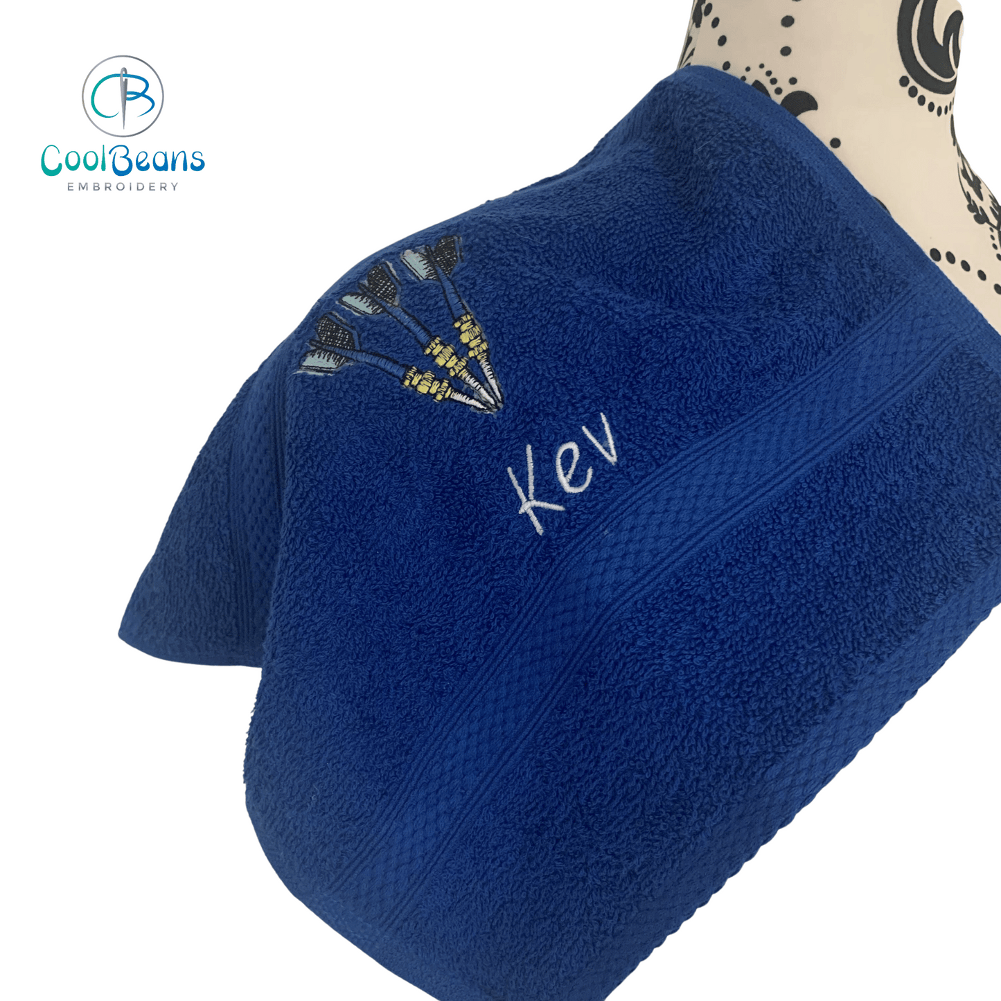 Darts Towels - Personalised - Royal Blue