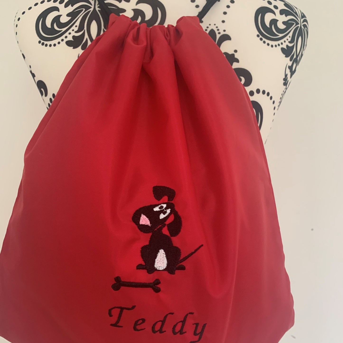 Dog & Bone Drawstring Gym Bag - Personalised - Cool Beans Embroidery & Personalisation