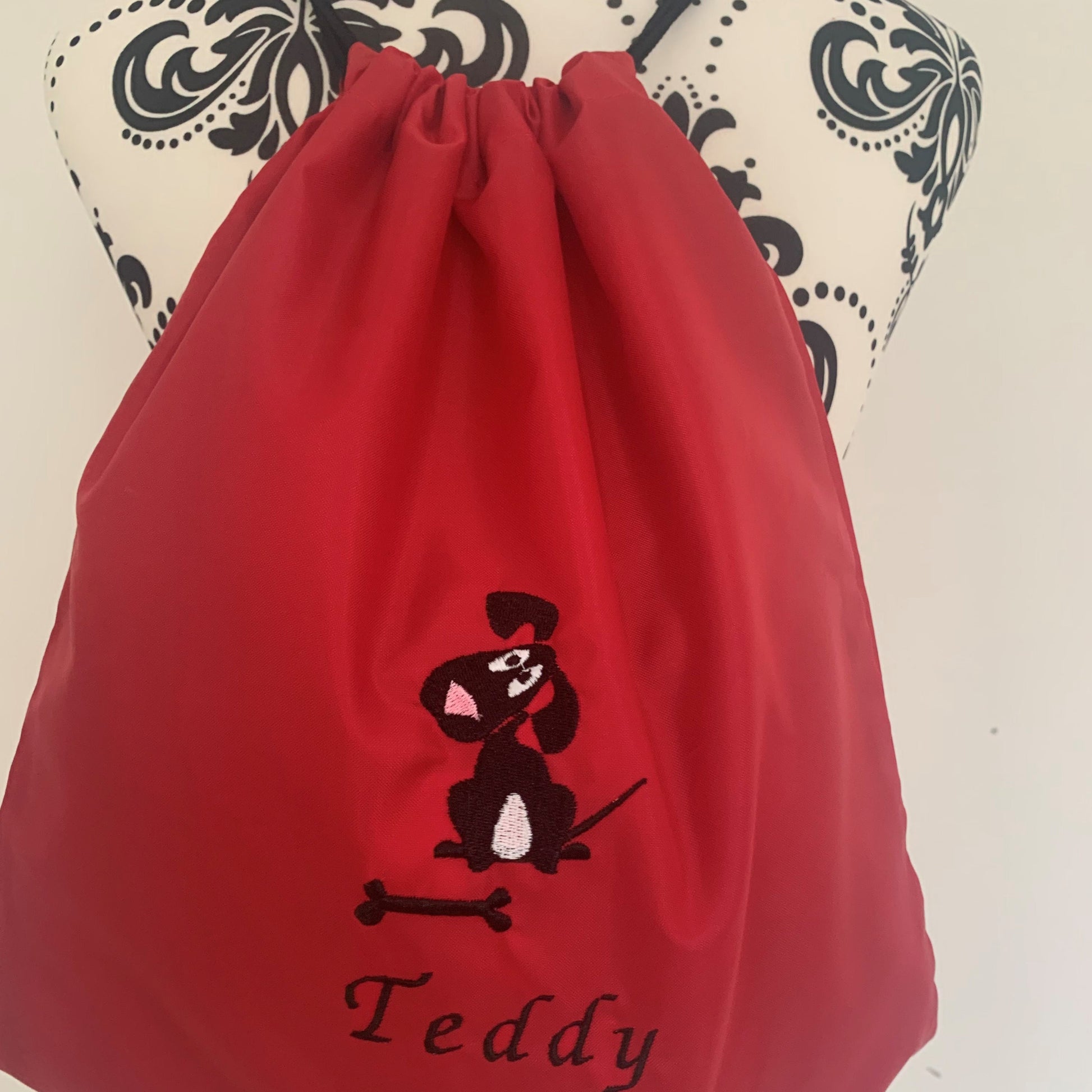 Dog & Bone Drawstring Gym Bag - Personalised - Cool Beans Embroidery & Personalisation