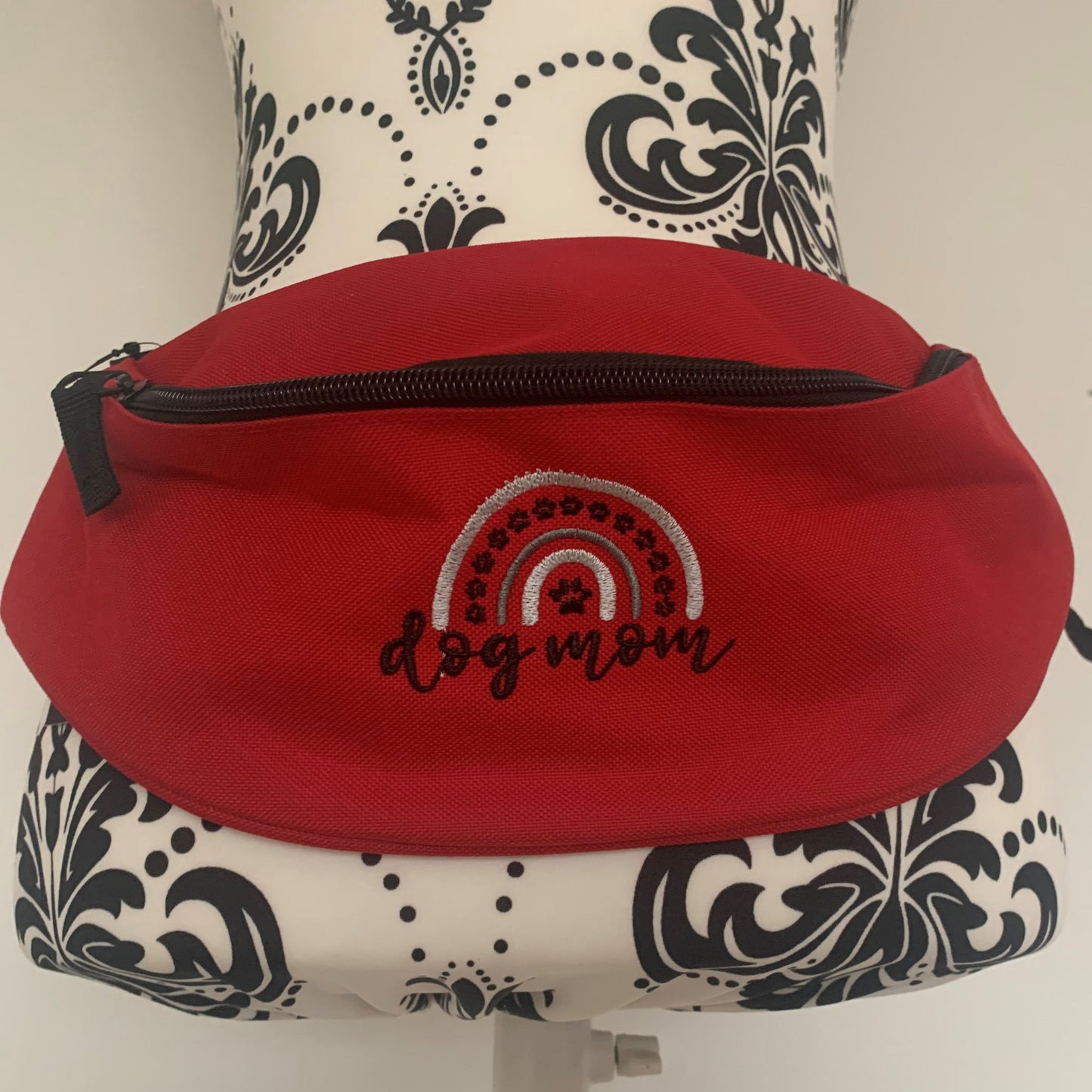 Dog Walking - Dog Mom Pawbow Belt Bag / 2 Zip Bumbag - Cool Beans Embroidery & Personalisation