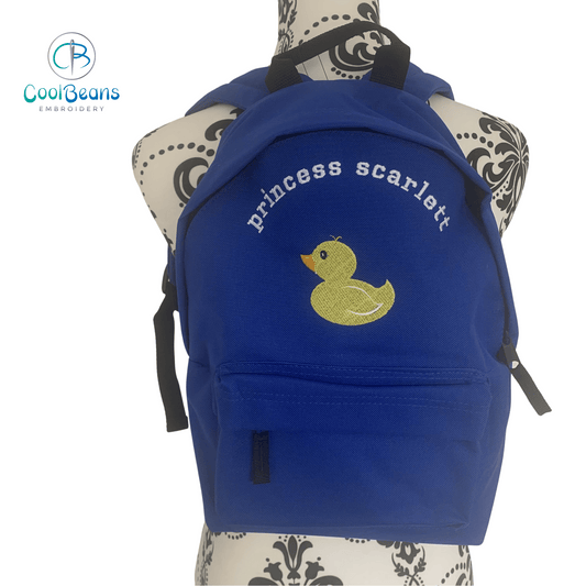 Duck - Rubber Duck Rucksack 9L - Personalised - Cool Beans Embroidery & Personalisation