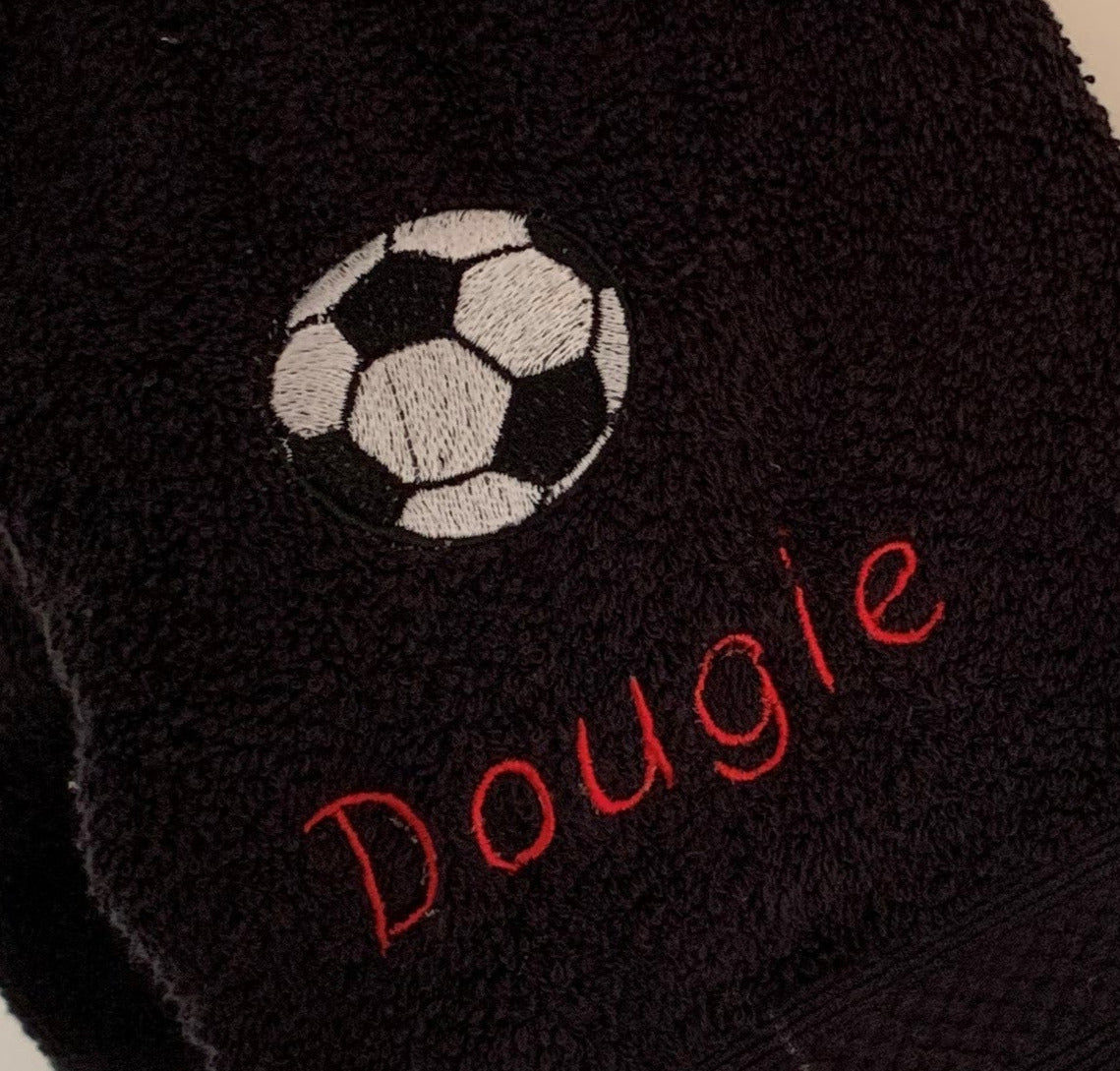 Football Towel - Grommet & Hook - 550gsm - Personalised - Cool Beans Embroidery & Personalisation