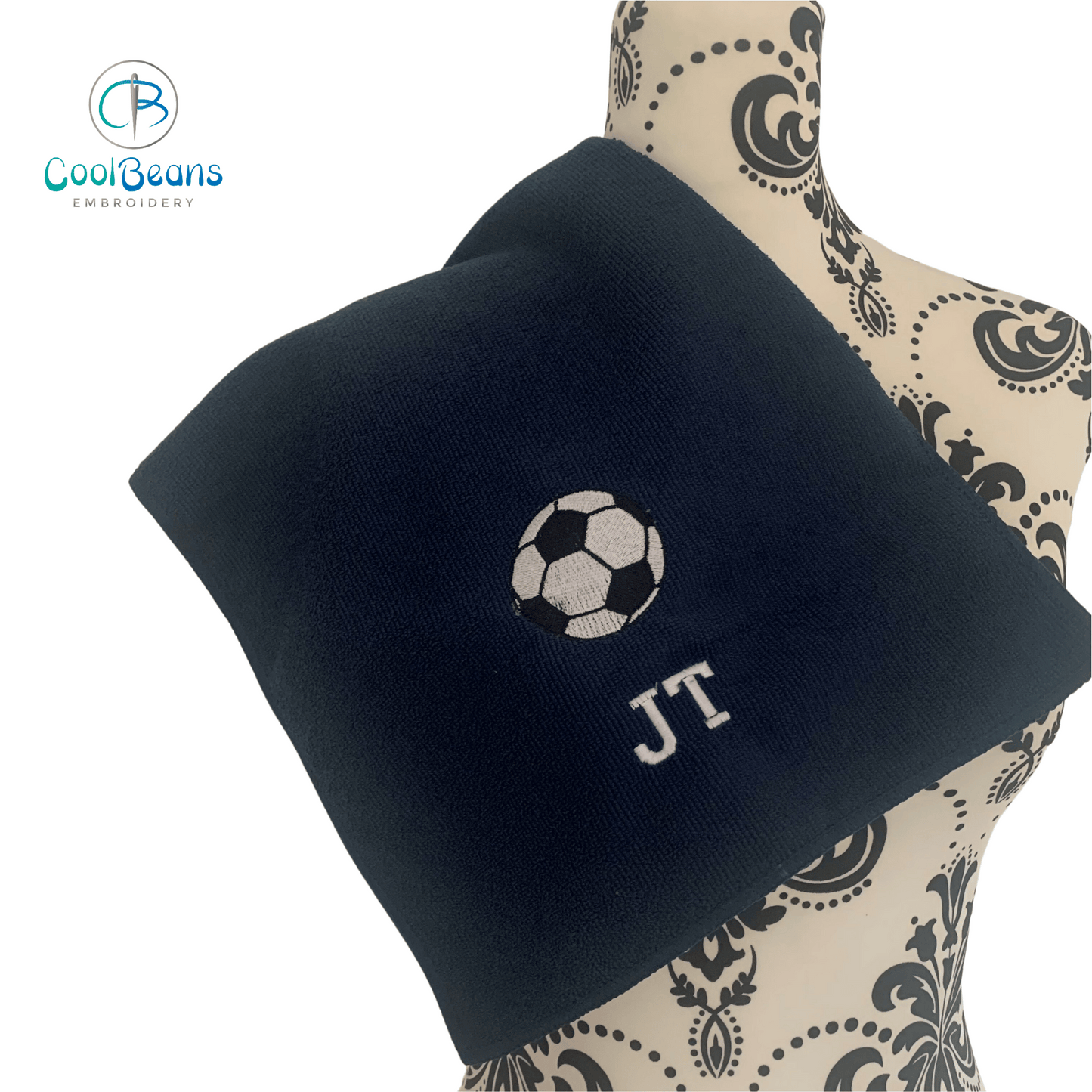 Sports - Football Microfibre Towel - Personalised - Cool Beans Embroidery & Personalisation