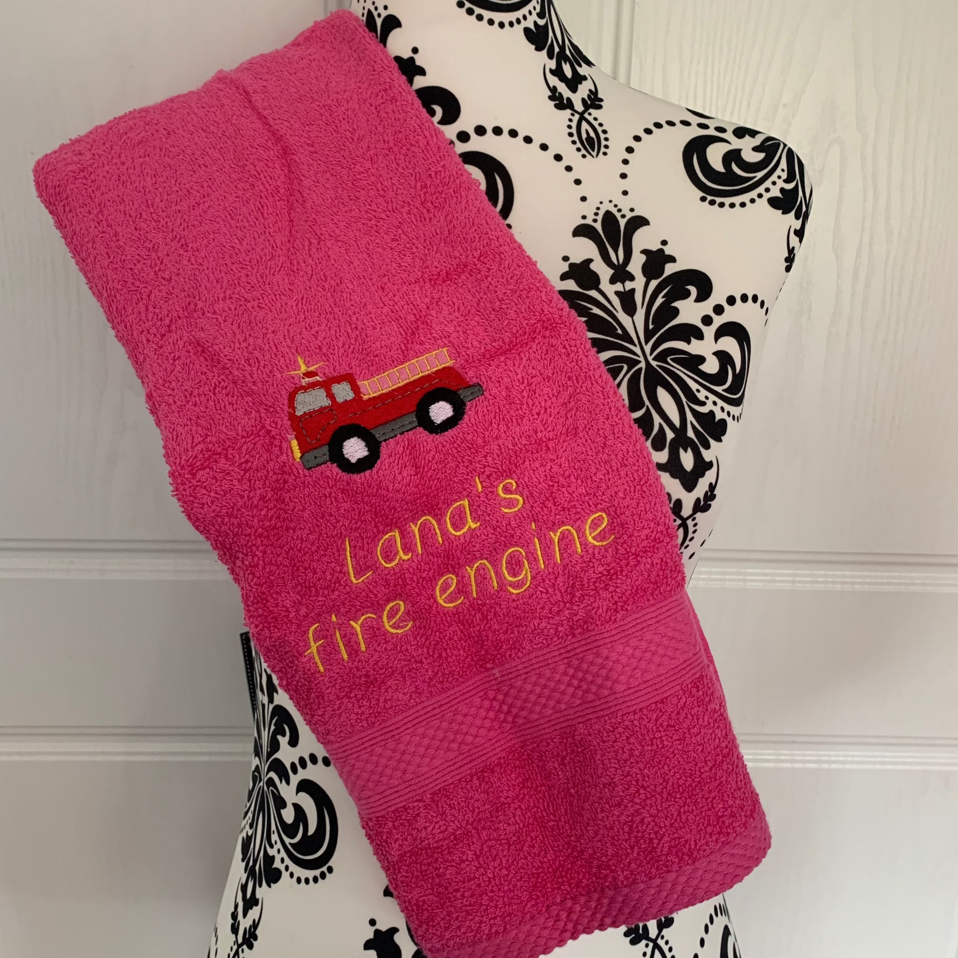 Fire Engine Towels - Personalised - Cool Beans Embroidery & Personalisation