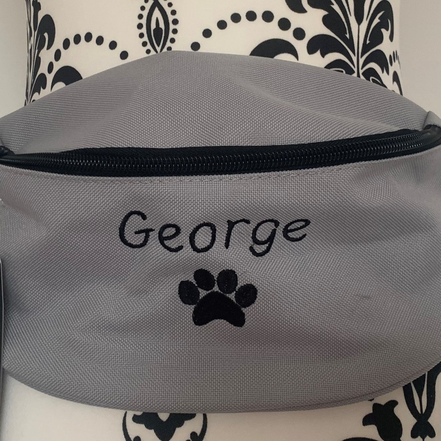 Dog Walking - Paw Print Belt Bag / 2 Zip Bumbag - Personalised - Cool Beans Embroidery & Personalisation