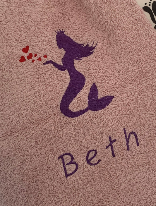 Mermaid Hearts Lunch Bag - Personalised - Cool Beans Embroidery & Personalisation