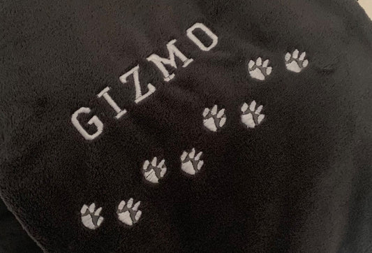 Pet Fleece Blanket - Paws - Personalised - Cool Beans Embroidery & Personalisation