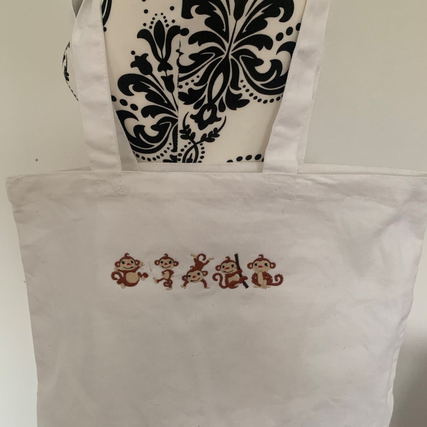 Monkeys Tote / Shopper Bag - Personalised - Cool Beans Embroidery & Personalisation
