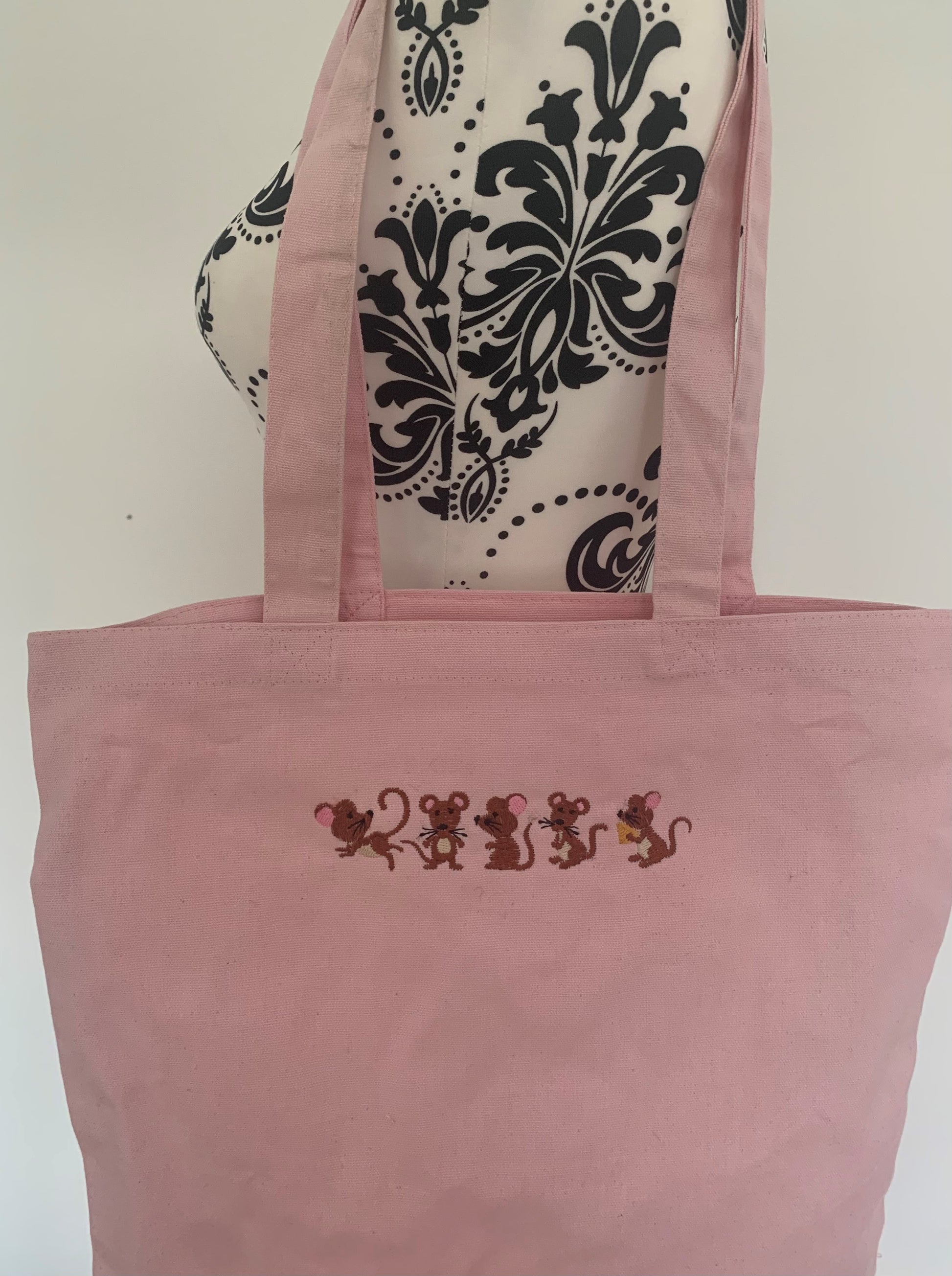 Mouse - Mice Tote / Shopper Bag - Personalised - Cool Beans Embroidery & Personalisation