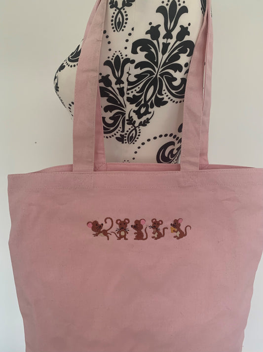 Mouse - Mice Tote / Shopper Bag - Personalised - Cool Beans Embroidery & Personalisation