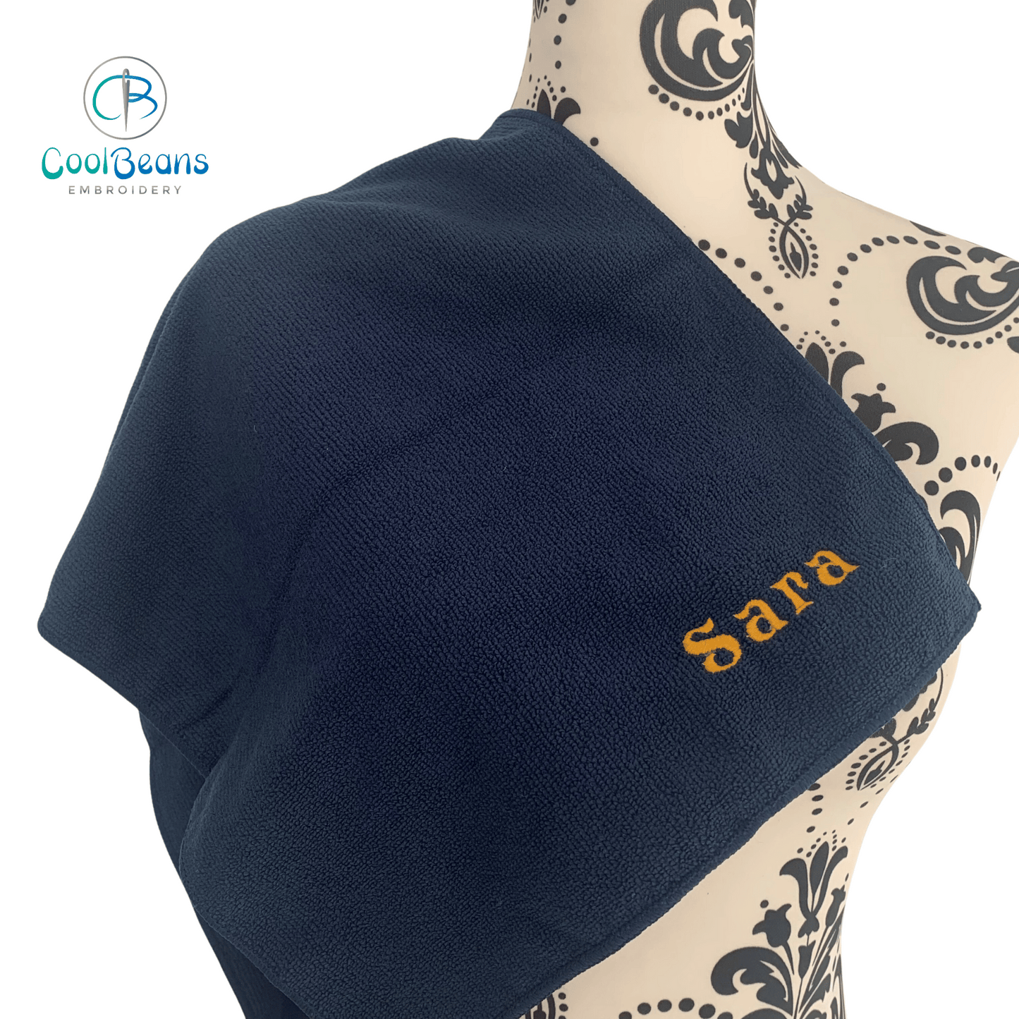 Name or Initials - Microfibre Towel - Personalised - Cool Beans Embroidery & Personalisation