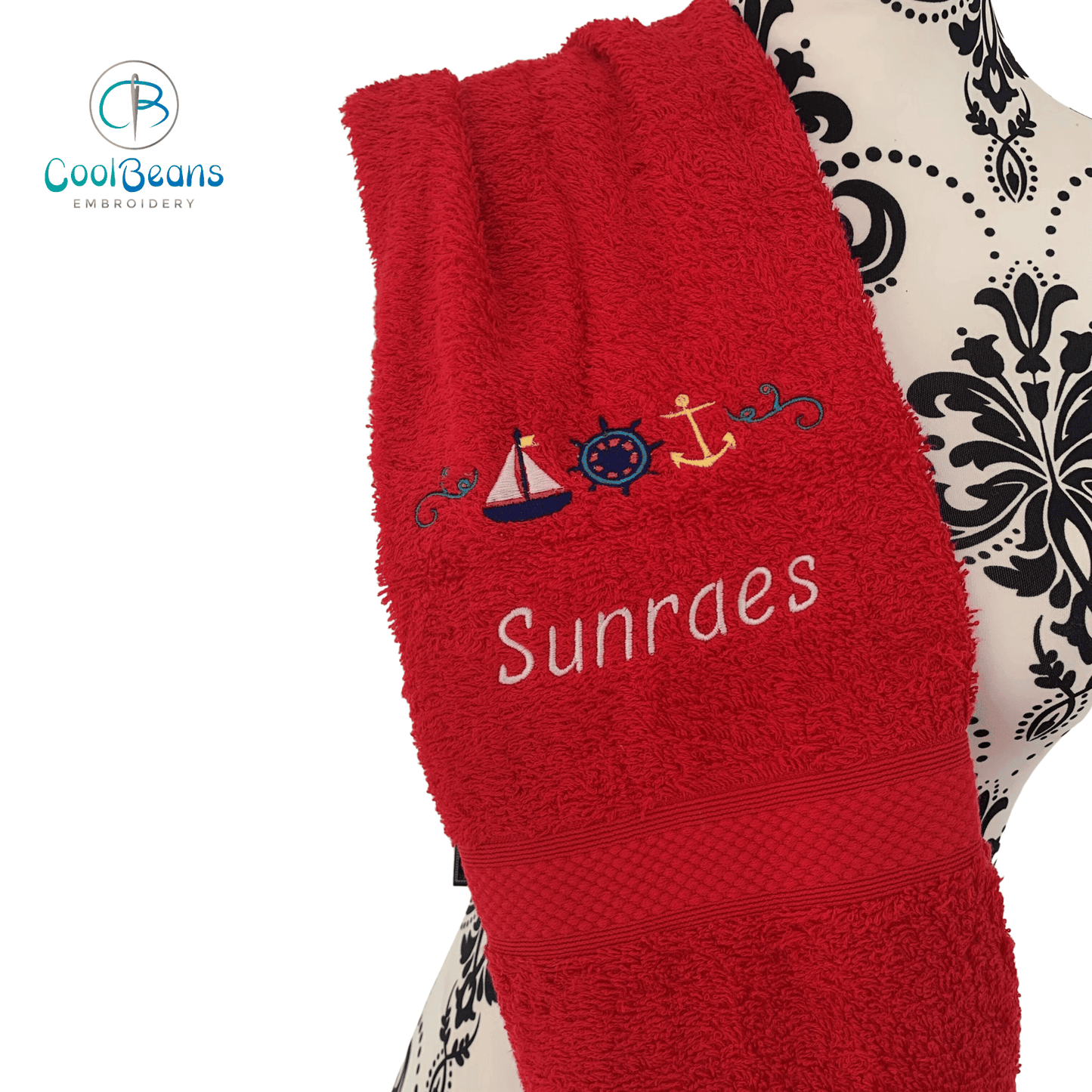 Nautical Towels - Personalised - Cool Beans Embroidery & Personalisation
