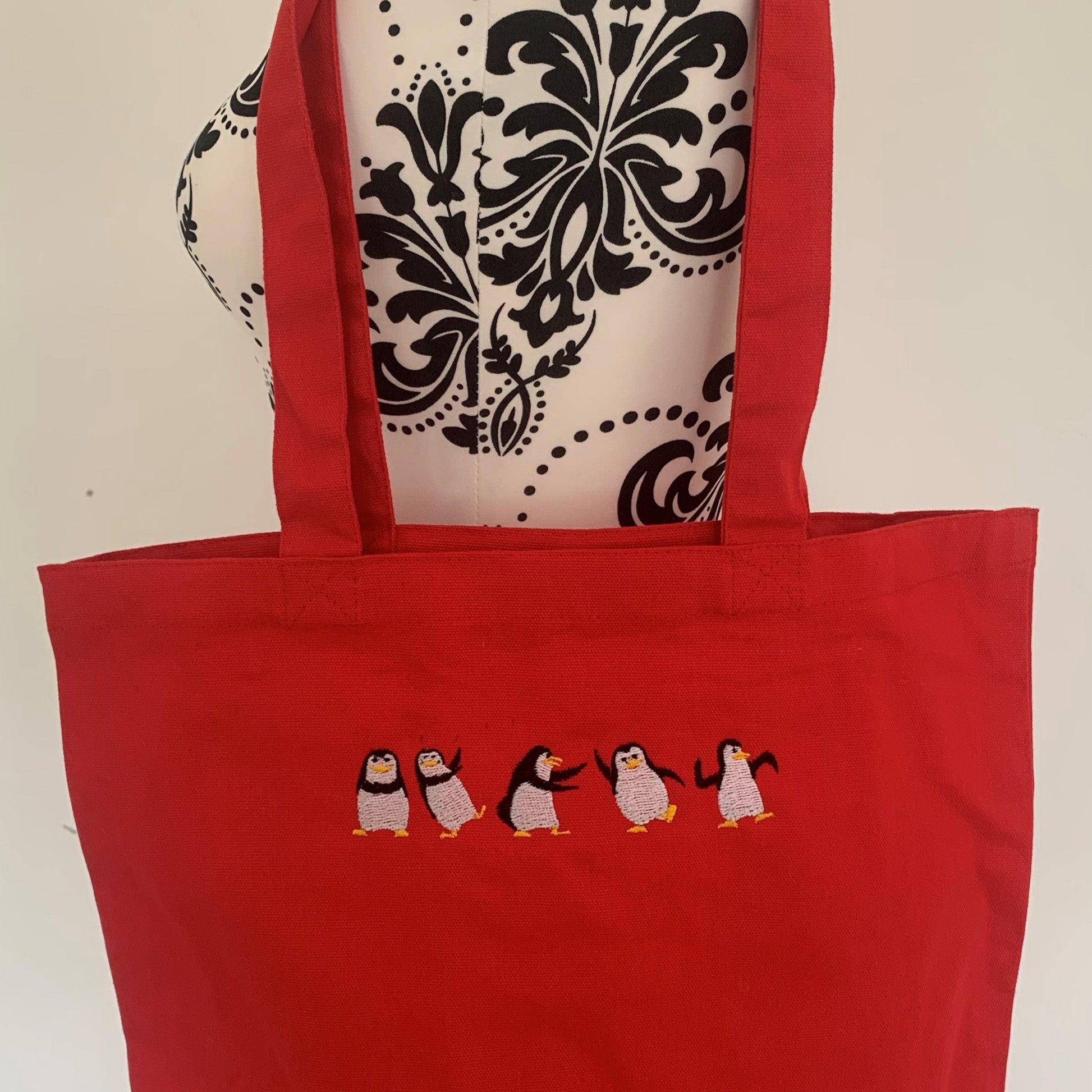 Penguins Dancing Tote / Shopper Bag - Personalised - Cool Beans Embroidery & Personalisation