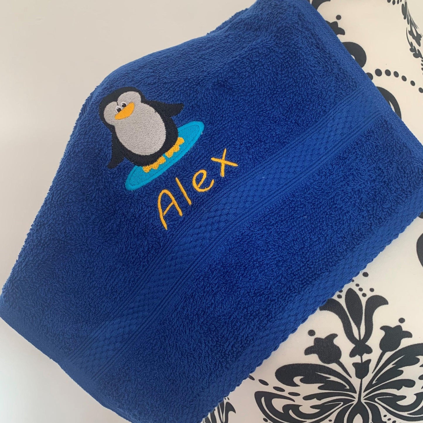 Penguin Puddle Towels - Personalised - Cool Beans Embroidery & Personalisation