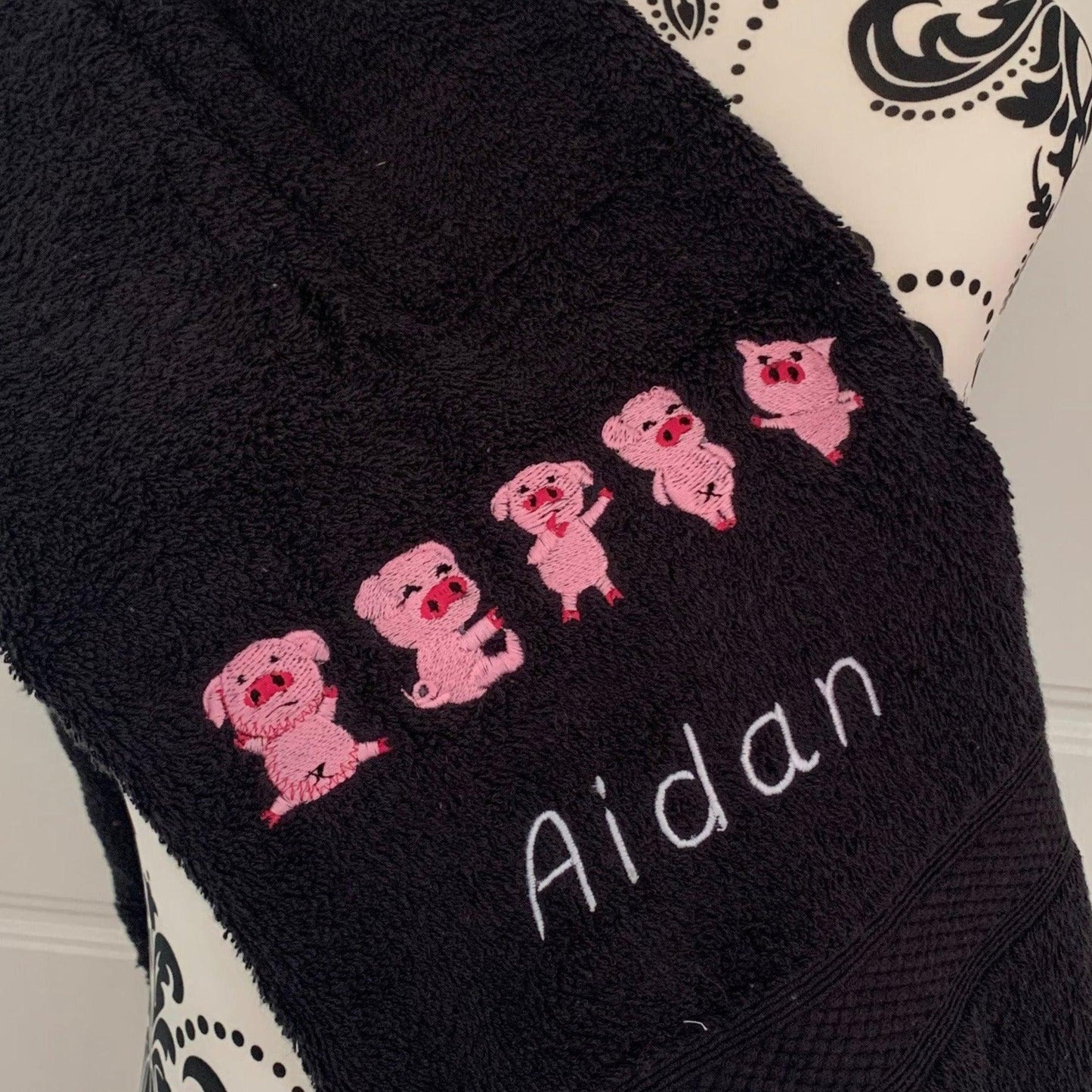 Pigs Towels - Personalised - Cool Beans Embroidery & Personalisation