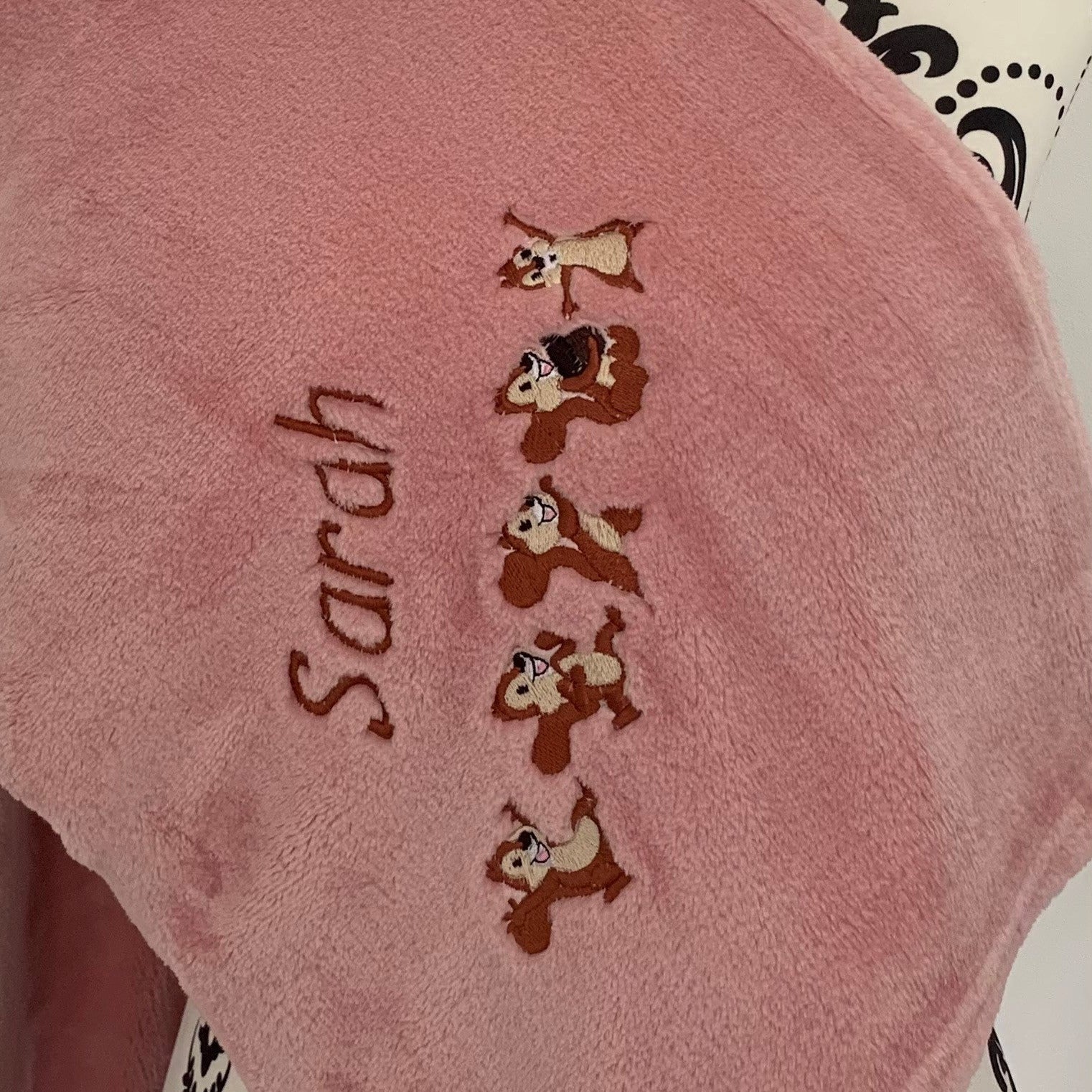 Squirrels - Kids Large Fleece Blanket - Personalised - Cool Beans Embroidery & Personalisation