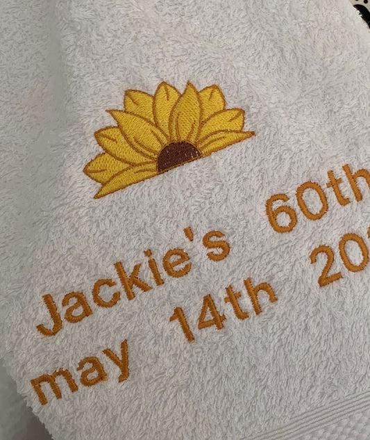 Sunflower Lunch Bag - Personalised - Cool Beans Embroidery & Personalisation