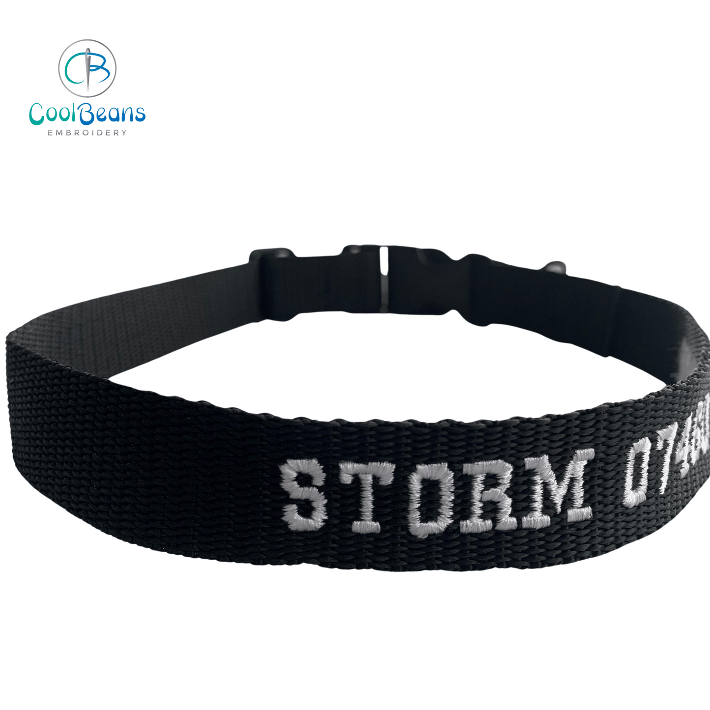 Dog Collar - Webbing - Handcrafted - Personalised - 25mm - Cool Beans Embroidery & Personalisation
