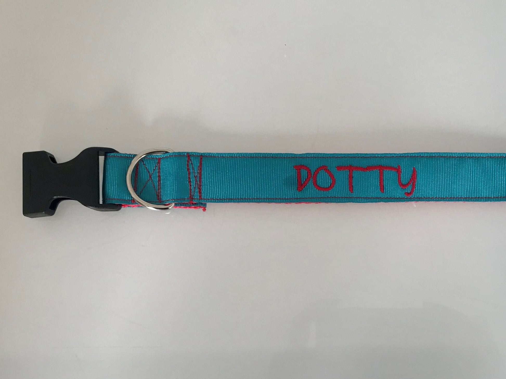 Dog Collar - Name / Phone Number - Handcrafted - Personalised - 25mm - Cool Beans Embroidery & Personalisation