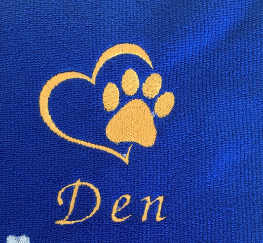 Pet Bubble Blanket - Paw in Heart - Personalised - Cool Beans Embroidery & Personalisation