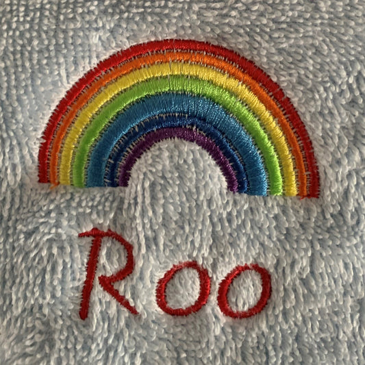 Rainbow - Kids Large Fleece Blanket - Personalised - Cool Beans Embroidery & Personalisation