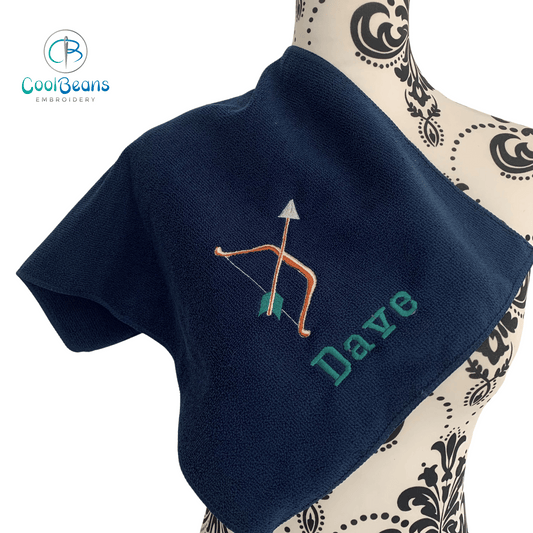 Sports - Archery Microfibre Towel - Personalised - Cool Beans Embroidery & Personalisation