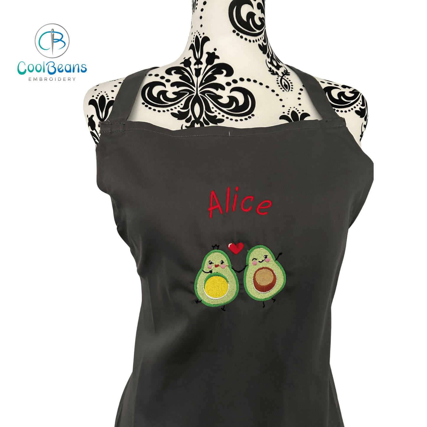 Apron - Avocado Embroidered - Personalised