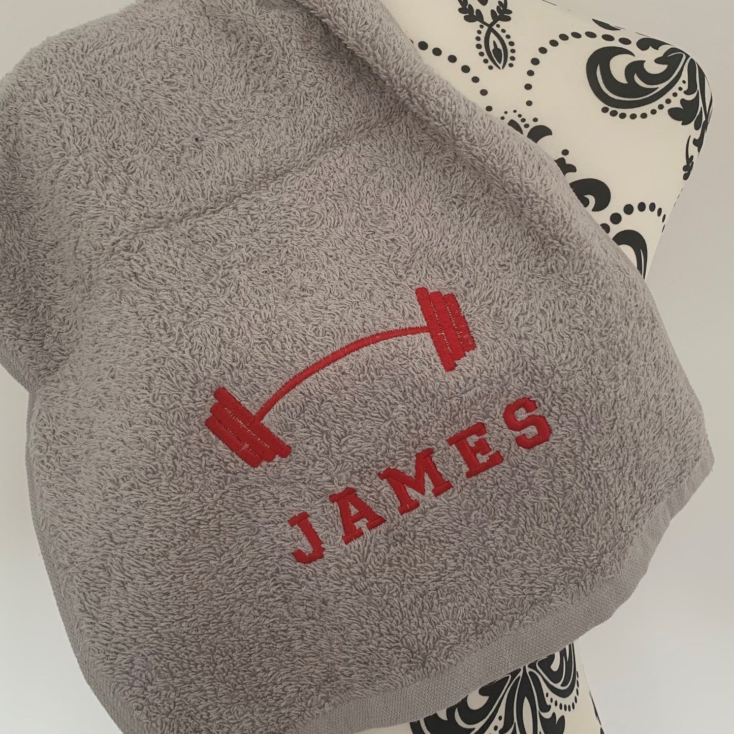 Gym - Barbell Gym Towel - Personalised - Cool Beans Embroidery & Personalisation