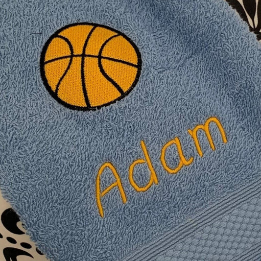 Basketball Ball Gym Towel - Personalised - Cool Beans Embroidery & Personalisation