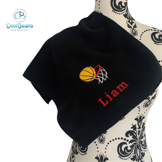 Sports - Basketball Microfibre Towel - Personalised - Cool Beans Embroidery & Personalisation