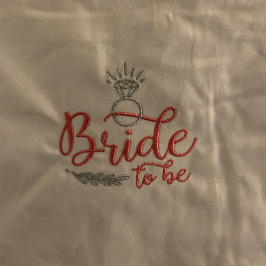 Bride To Be Embroidered Personalised Hoodie
