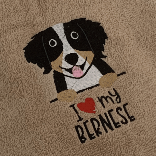 Bernese Dog Embroidered Personalised Hoodie